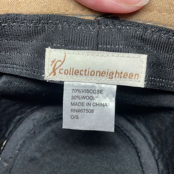 Wool Fedora, Camel, tan fashion hat, one size - Picture 4 of 4